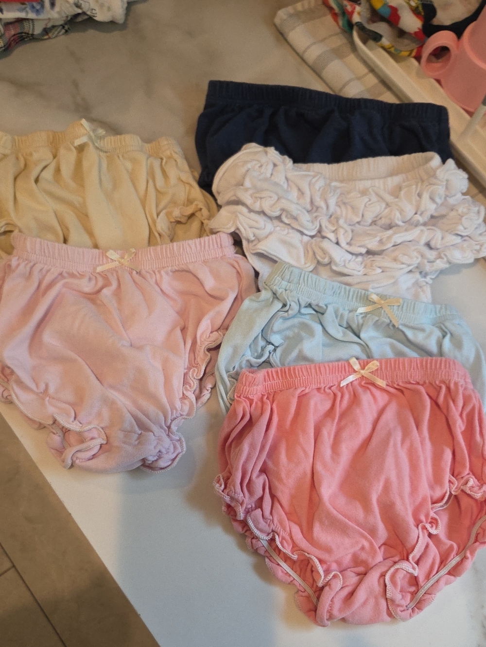 Baby Girls Ruffle Diaper Covers - Pastel Multi Pack. Size 12 Month To 2T